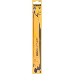 Dewalt Brzeszczoty do pilarek szablowych BIM 203mm podz. 1,8-2,5mm 5szt. DT2387 3098194 5035048034644