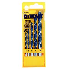 Wiertło Dewalt do drewna kręte walcowe 4 5 6 10 8mm zestaw (DT4535-QZ) 3098737 5011402385713