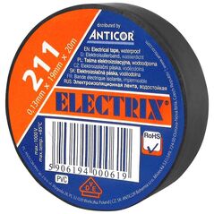 Anticor Taśma elektroizolacyjna PCW czarna 19mm 20m 3164577 5906194000619