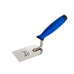 AWTools Kielnia sztukatorska nierdzewna łopatkowa 100mm uchwyt gumowy AW30247 3172849 5902198742623