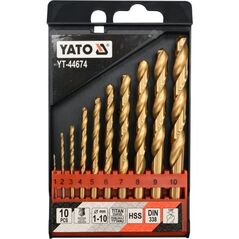 Wiertło Yato do metalu tytanowe walcowe 2 7 4 5 1 3 6 10 8 9mm zestaw (YT-44674) 3168365 5906083446740