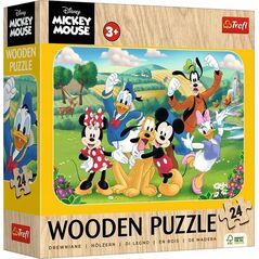 Trefl Puzzle drewniane 24 elementów Myszka Miki Mickey