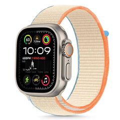 Strap for APPLE WATCH 6 / 7 / 8 / 9 / 10 / SE (40 / 41 / 42 MM) Tech-Protect Nylon Cream 5906302370719