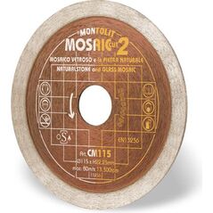 Montolit Tarcza tnąca diamentowa Cermont do mozaiki szklanej/kamienia 125 x 22,2mm (CM125) 3324012 8023743006520