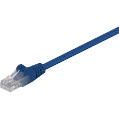Goobay Kabel krosowy patchcord U/UTP kat. 5e CCA niebieski 1,5m (95554) 3340505 4040849955549