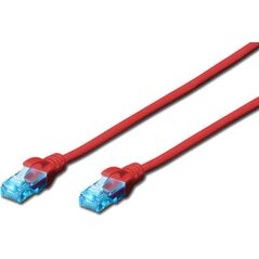 Digitus Kabel krosowy patchcord U/UTP kat. 5e czerwony 2m (DK-1512-020/R) 3340723 4016032198949