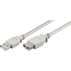 Kabel USB Goobay USB-A - USB-A 5 m Biały (68717) 3342236 4040849687174