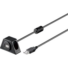 Kabel USB Goobay USB-A - USB-A 2 m Czarny (93351) 3342237 4040849933516