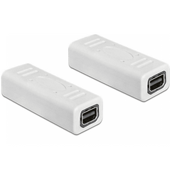 Adapter AV Delock DisplayPort Mini - DisplayPort Mini biały (65450) 597440 4043619654505