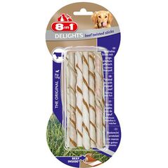 8in1 Przysmak 8in1 Delights Beef Twisted Sticks 10 szt. 1104248 4048422122500