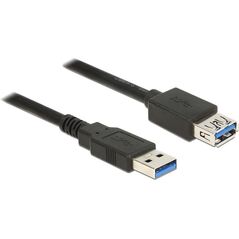 Kabel USB Delock USB-A - USB-A 3 m Czarny (85057) 1196750 4043619850570