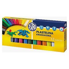 Astra Plastelina 12 kolorów kwadratowa 1241225 5900263030538