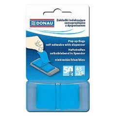 Donau ZAKŁADKA INDEKSUJĄCA Z DYSPENSEREM, DONAU, PP, 45X25MM, 50K, NIEBIESKA 7558001PL-01 960673 5901503664766