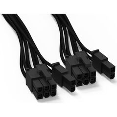 be quiet! 12-pin - PCIe 6-pin x2, 0.6m, Czarny (BC071)