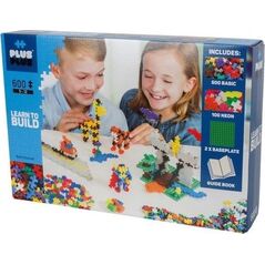 Plus Plus Plus-Plus, Mini MIX 600 szt (Basic, Neon) i 2 płytki konstrukcyjne