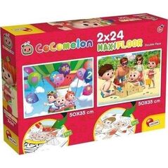 Lisciani LISCIANI COCOMELON DWUSTRONNE PUZZLE PODŁOGOWE 2X24 EL. BĄDŹ UPRZEJMY DLA WSZYSTKICH