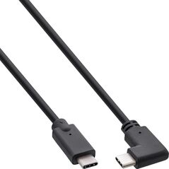 Kabel USB InLine USB-C - USB-C 0.3 m Czarny (35707W)