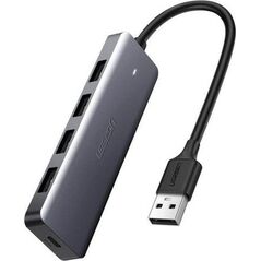 HUB USB Ugreen Adapter 4w1 UGREEN Hub USB do 4x USB 3.0 + USB-C (szary)