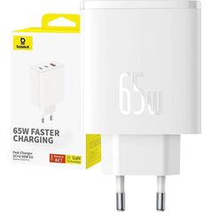 Ładowarka Baseus Ładowarka sieciowa Baseus OS-Cube Pro 2xUSB-C + USB, 65W (biała)