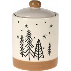Home Styling Collection Słoik na ciasteczka z motywem choinek, Ø 10 x 14 cm