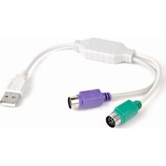 Προσαρμογέας USB Gembird - PS/2 x2 Λευκό (UAPS12) 222296 8716309017305
