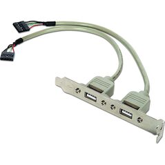 Gembird Track για στέγαση 2x USB 2.0 (CC-USB-RECEPTACLE) 291976 8716309011174