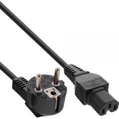 Καλώδιο τροφοδοσίας InLine Type F υπό γωνία - C15, 1,8m μαύρο (16810) 926158 4043718218981