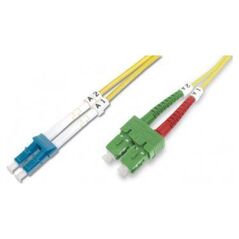 Digitus DIGITUS Professional - Patch- Cable - SC/APC Single mode (M) to LC/UPC Single mode (M) - 1 m - glass fiber - 9 / 125 Micron - OS2 - booted, halogen free
