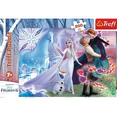 Trefl Puzzle 200 elementów Magiczny świat sióstr. Frozen 2.