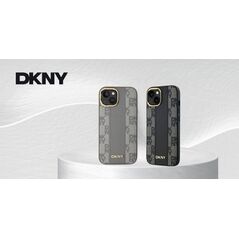DKNY DKNY DKHMP15MPCPVSLE iPhone 15 Plus 6.7" beżowy/beige hardcase Leather Checkered Mono Pattern MagSafe