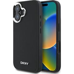 DKNY DKNY DKHMP16SPSCMCLK iPhone 16 6.1" czarny/black hardcase Plain Silver Logo MagSafe