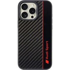 Audi Audi Carbon Fiber Stripe iPhone 16 Pro Max 6.9" czarny/black hardcase AUS-TPUPCIP16PM-R8/D1-BK