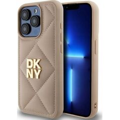 DKNY DKNY DKHCP15XPQDSLE iPhone 15 Pro Max 6.7" beige/beige Quilted Stack Logo
