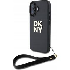 DKNY DKNY DKHCP16SPBSWSK iPhone 16 6.1" black/black hardcase Wrist Strap Stock Logo