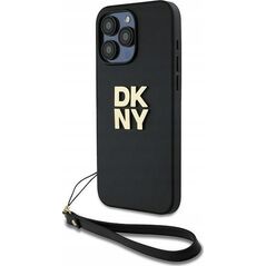 DKNY DKNY DKHCP16XPBSWSK iPhone 16 Pro Max 6.9" black/black hardcase Wrist Strap Stock Logo