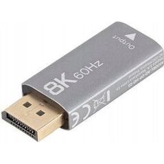 Adapter AV Lanberg Adapter Lanberg Displayport (M) -> HDMI (F) 8K srebrny