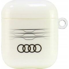 Audi Audi IML Geometric Pattern AirPods        1/2,cover biały/white AU-IMLAP-A6/D3-WE