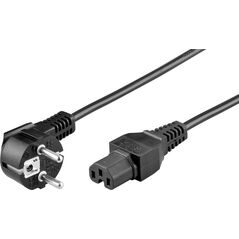 Kabel zasilający Goobay Kabel zasilający Schuko type F, CEE 7/7 >C15 2m (93277) 3345845 4040849932779