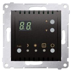Kontakt-Simon Simon 54 Regulator temperatury z wyświetlaczem, wewnętrzny czujnik temperatury antracyt (DTRNW.01/48) 3385786 5902787848354