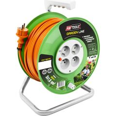 AWTools Przedłużacz bębnowy Garden Line 3 x 1mm 10A 4 gniazda pomarańczowy 40m (AW70215) 3387071 5902198746782