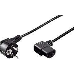 Kabel zasilający Goobay Kabel zasilający kątowy Schuko C13 2m (50080) 3395327 4040849500800