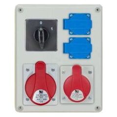 Pawbol Rozdzielnica R-BOX 240 1x32A/5P 1x16A/5P 2x250V, wył. 0/1 IP44 (B.1094W) 3402624 5905793080275