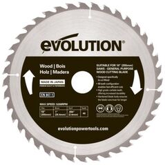 Evolution Piła tarczowa widiowa do cięcia drewna 255x25mm 40z (EVO-255-40-D) 3409750 849713024657