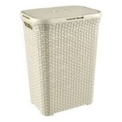 Kosz na pranie Curver Natural Style 60L kremowy (189207) 3414071 3253920707000