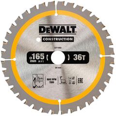 Dewalt Piła tarczowa 165x20mmx36z - DT1950-QZ 4084909 5035048095676