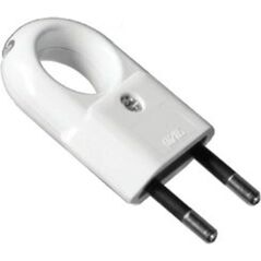Pawbol Wtyczka płaska z uchwytem b/u Euro 10A/250V biała (D.3104) 4197387 5901350813980