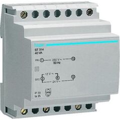 Hager Transformator bezpieczeństwa modułowy 230/12-24V AC 1,04-2,08A 25VA IP20 (ST312) 4202607 3250615703125