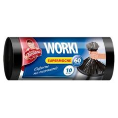 Anna Zaradna Worki na śmieci supermocne LDPE 60L, 10szt, czarne 4671244 5903936010547
