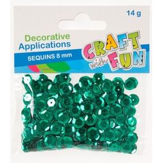 Craft with Fun Cekiny metalc guzik zielone 8mm (383995) 4790481 5902643641587