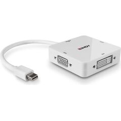 Adapter AV Lindy DisplayPort Mini - HDMI - D-Sub (VGA) - DVI-I biały (38297) 4865866 4002888382977
